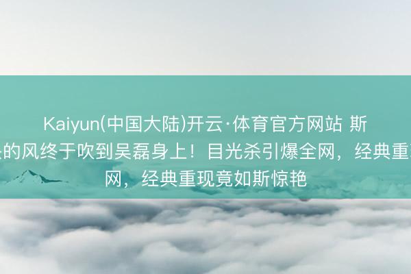 Kaiyun(中国大陆)开云·体育官方网站 斯皮尔伯格镜头的风终于吹到吴磊身上！目光杀引爆全网，经典重现竟如斯惊艳